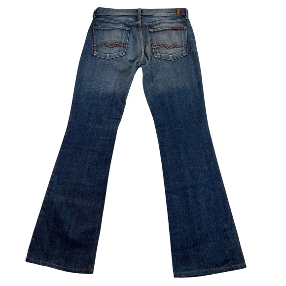 7 For All Mankind Blue Flare Jeans - Picture 1 of 9